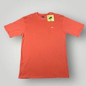 Joe Marlin Shirt‎ Mens Large Pink Papaya Cotton Logo Crewneck Short Sleeve Tee